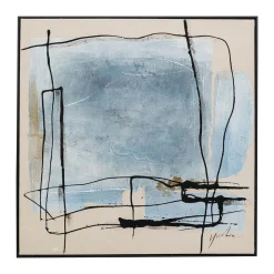 Abstract schilderij beige blauw - Kare Design Dust Blue