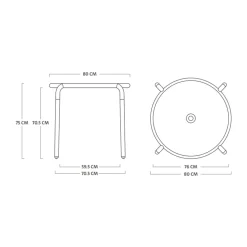 Aluminium bistrotafel outdoor - Fatboy Toni Bistreau