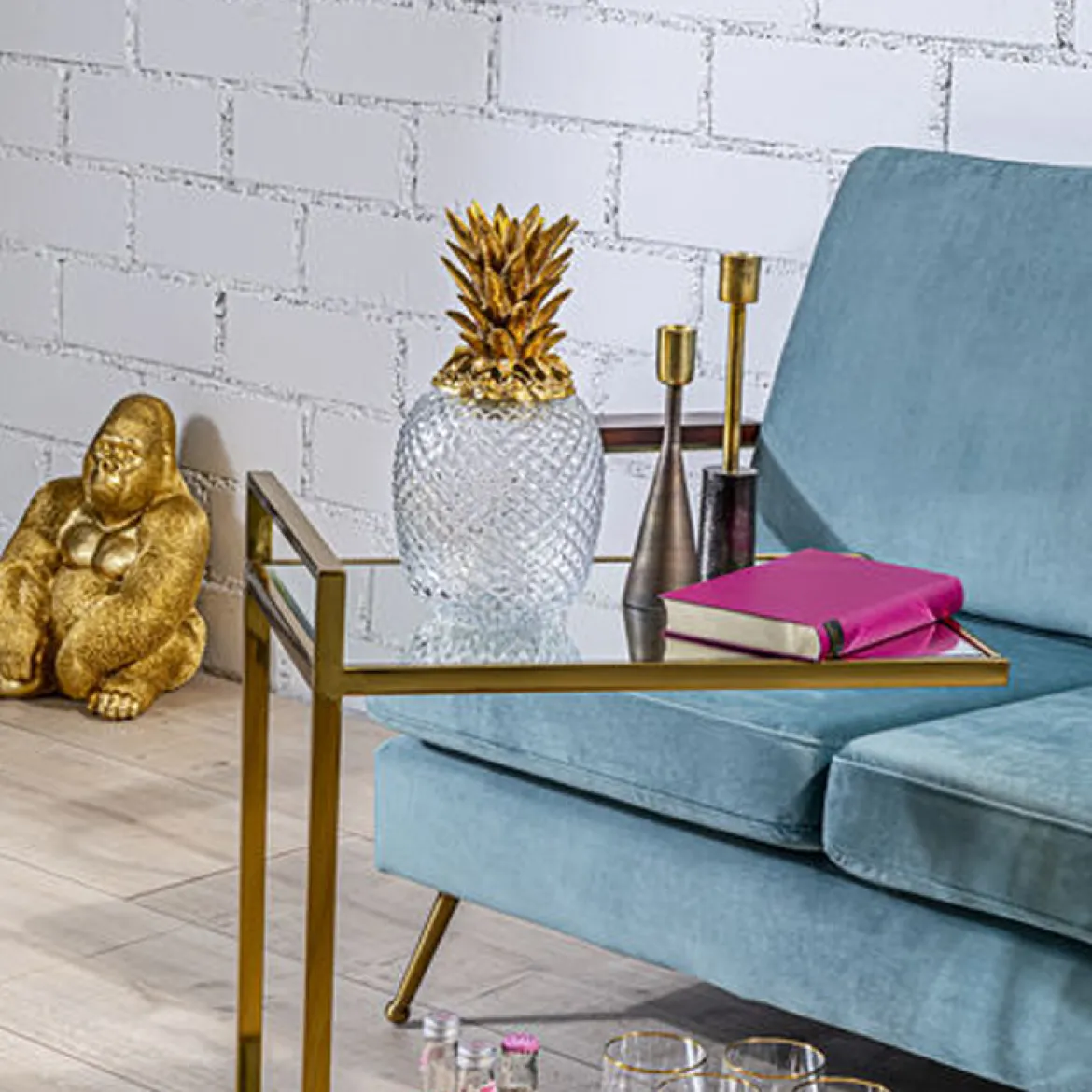 Ananas glas en goud - Kare Design Pineapple Visible