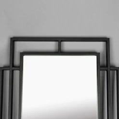Art Deco spiegel zwart metaal - Dutchbone Ramsey