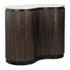 Barmeubel hout met ribbels en marmer - Richmond Interiors Mayfield