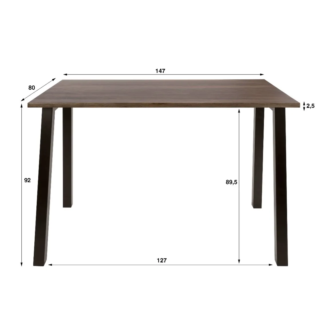 Bartafel acaciahout met staal - Giani Edge Pure