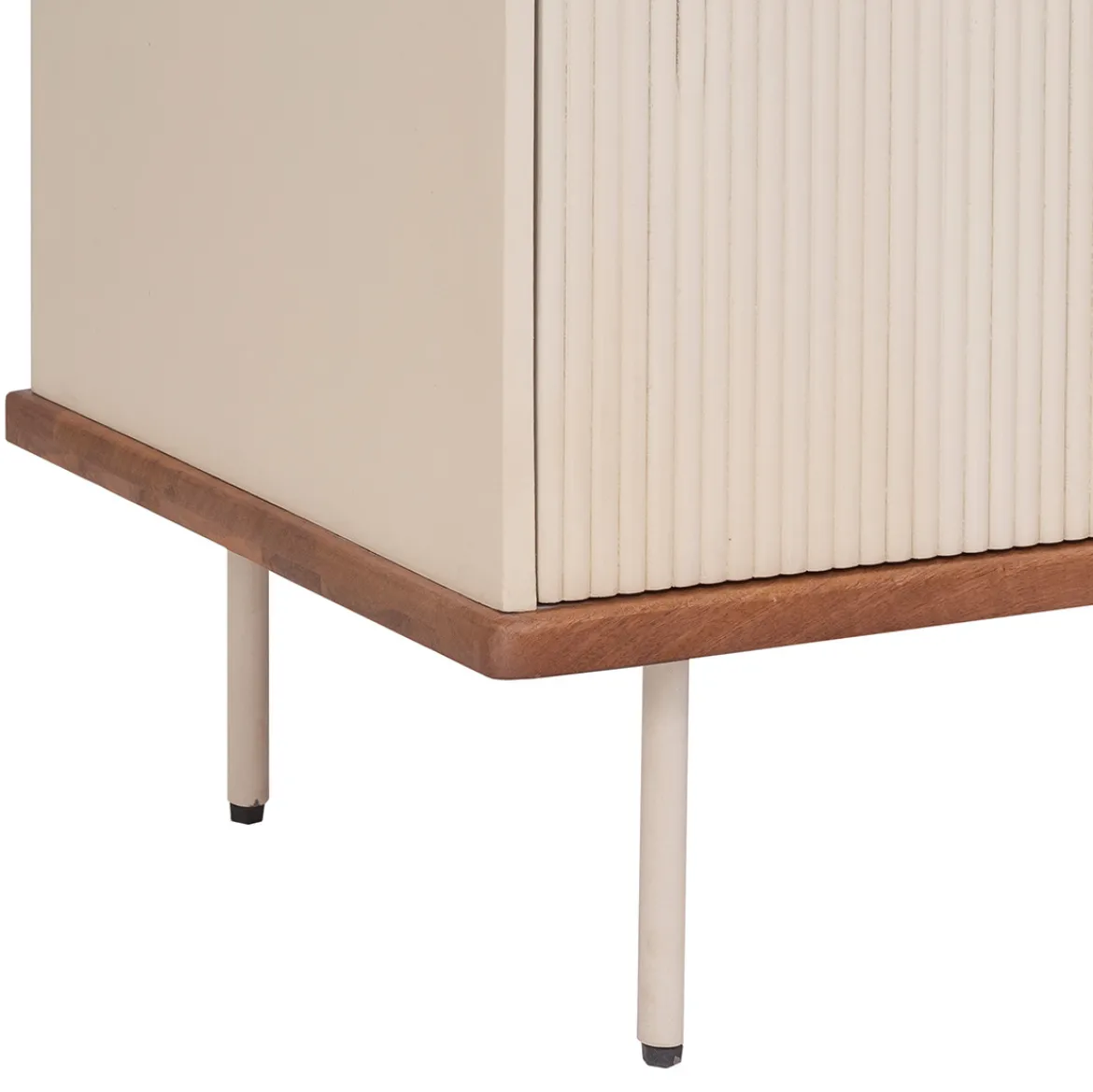 Beige dressoir met ribbels - Bodio Kaze