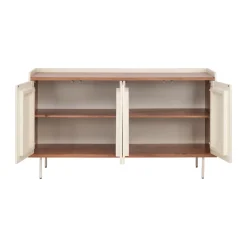 Beige dressoir met ribbels - Bodio Kaze