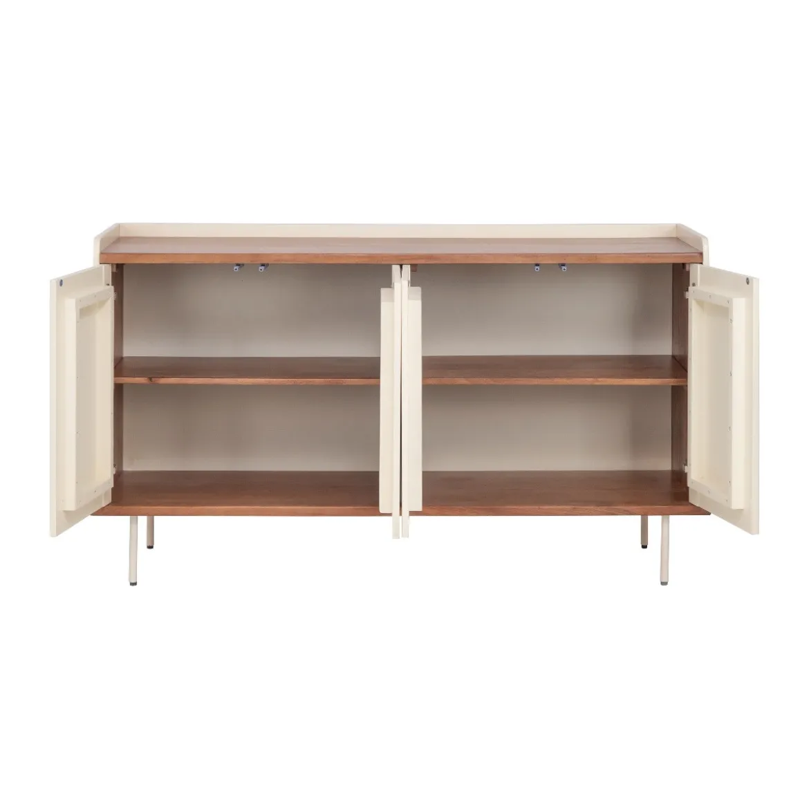 Beige dressoir met ribbels - Bodio Kaze