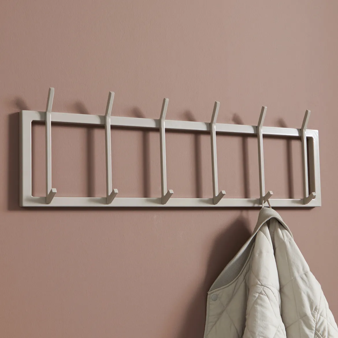 Beige kapstok met haken - Bodio Hal