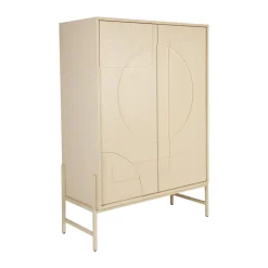 Beige opbergkast hout met patroon - Zuiver Faces