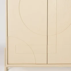 Beige opbergkast hout met patroon - Zuiver Faces