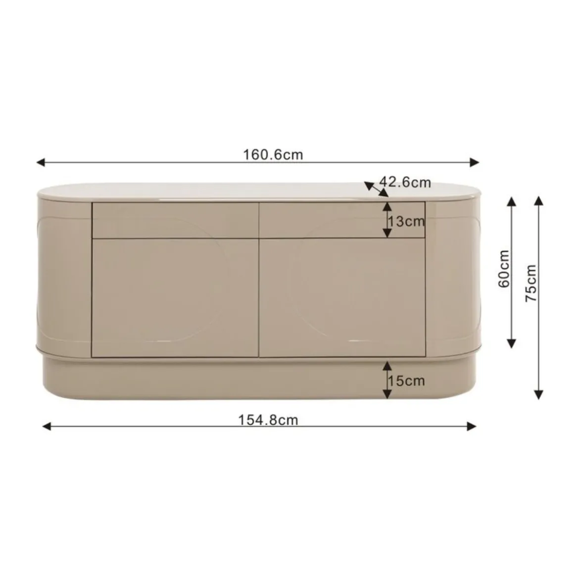 Beige retro dressoir - Kare Design Groove