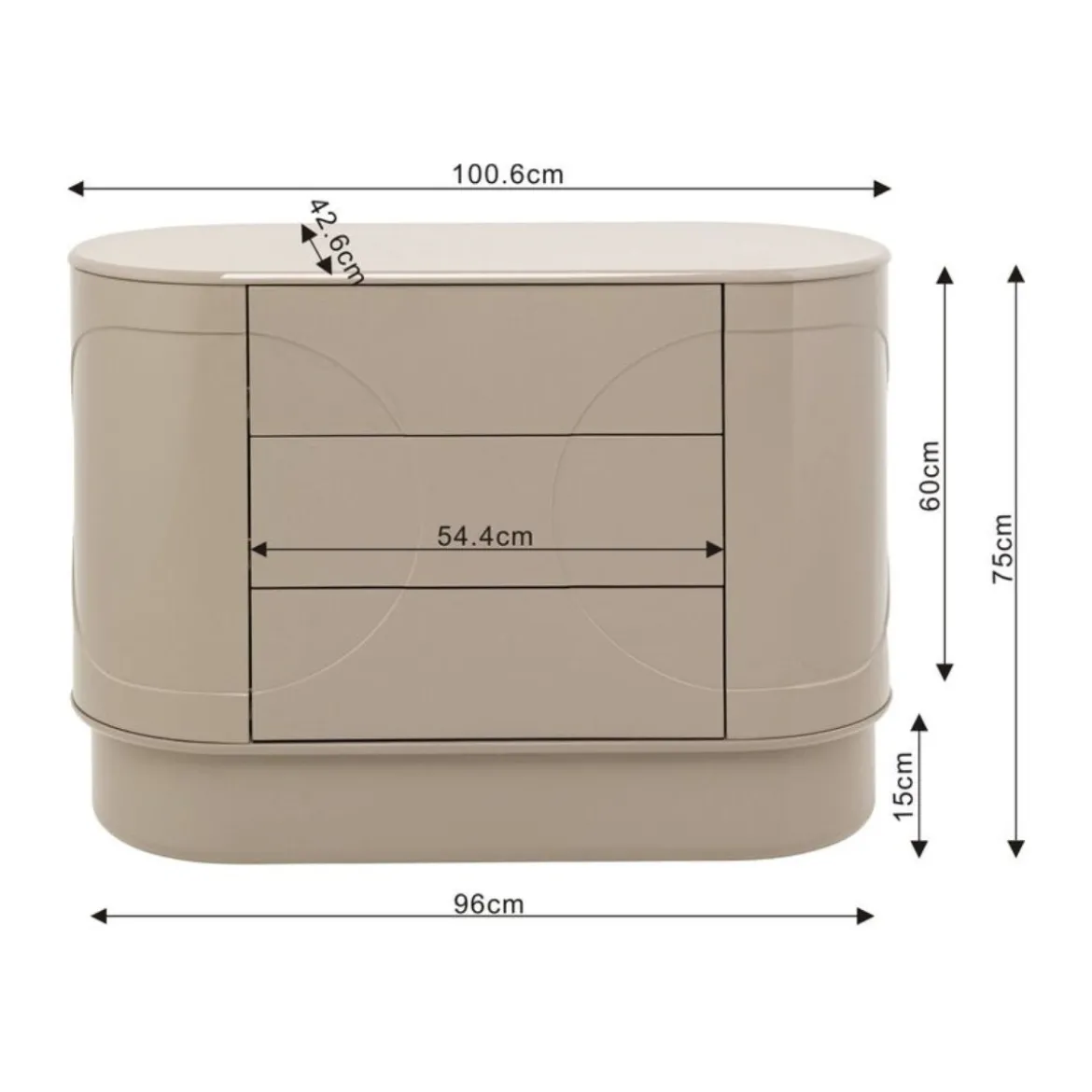 Beige retro ladekast - Kare Design Groove