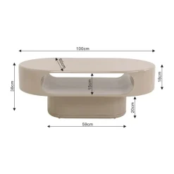 Beige retro salontafel - Kare Design Groove
