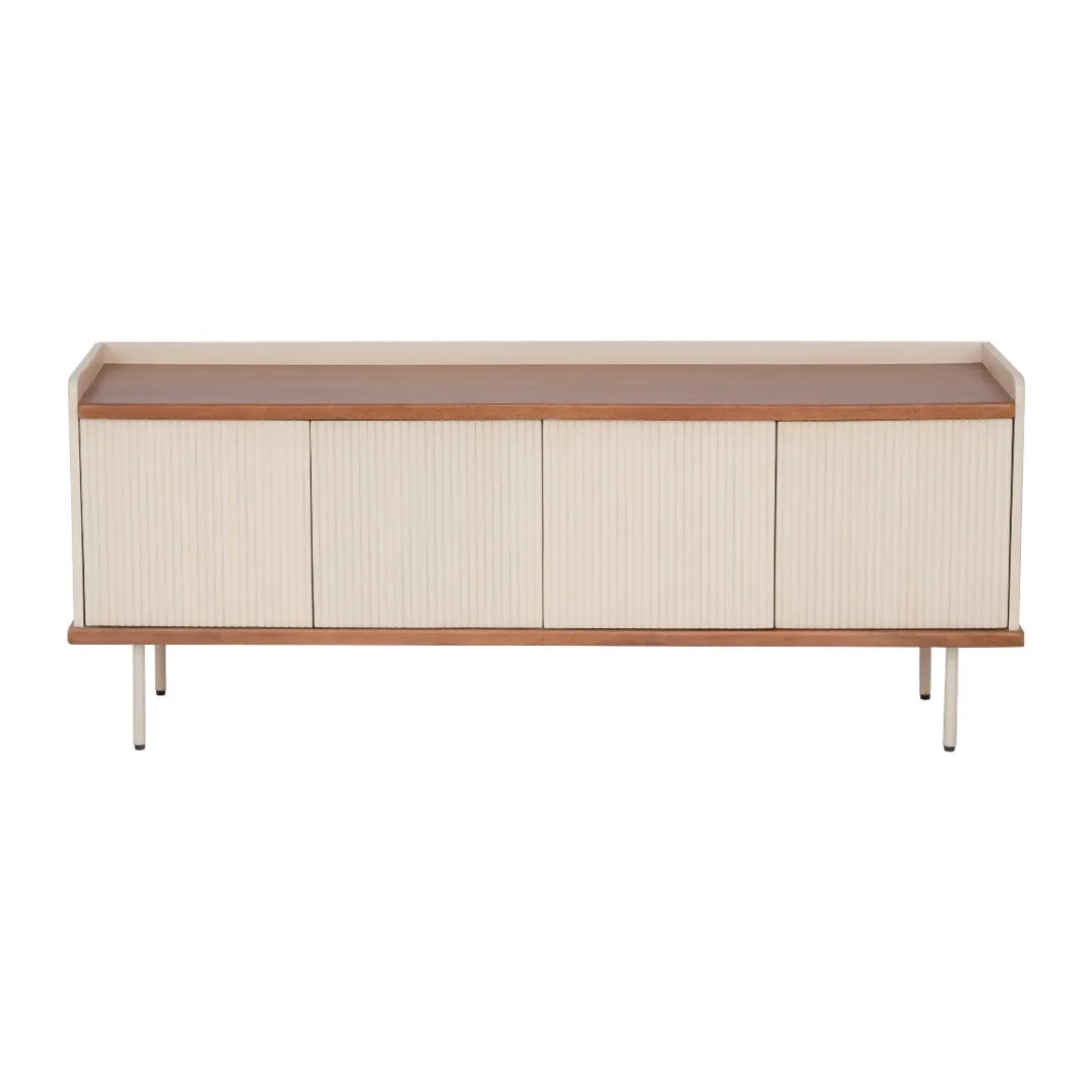 Beige TV meubel met ribbels - Bodio Kaze