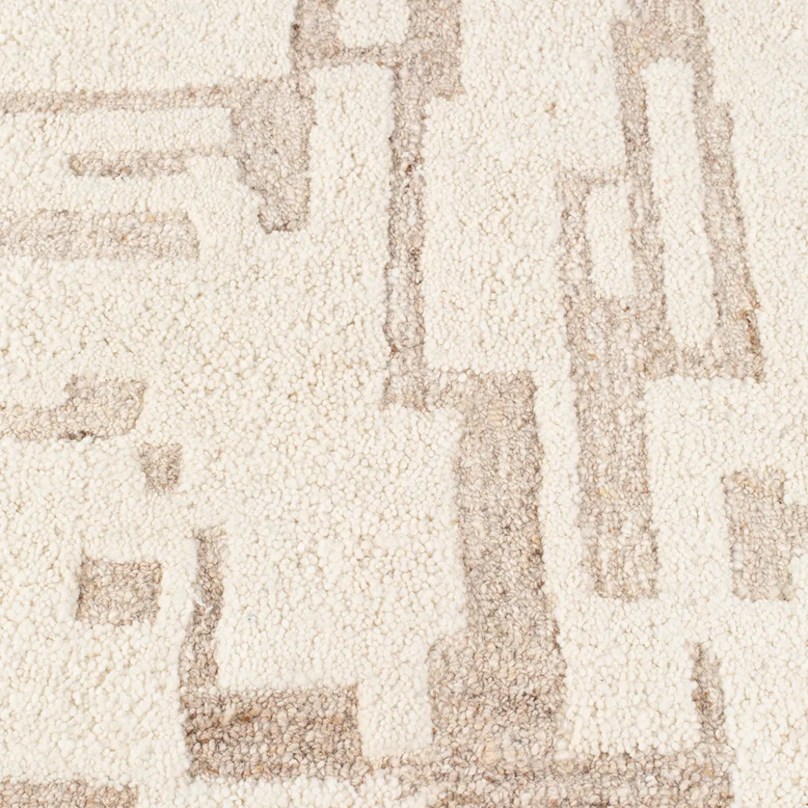 Beige vloerkleed met patroon - Zuiver Hills