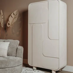 Beige wandkast organisch 100 cm - Tower Living Alviano