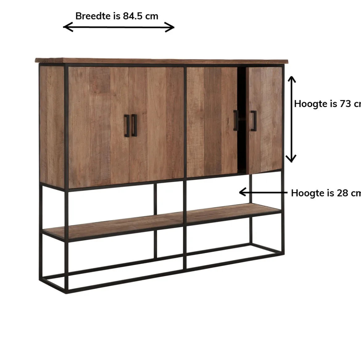 Bergkast teakhout Large - DTP Home Timeless Beam