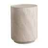 Bijzettafel beige steen rond - Bodio Sofia