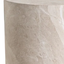 Bijzettafel beige steen rond - Bodio Sofia