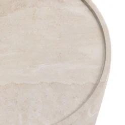 Bijzettafel beige steen rond - Bodio Sofia