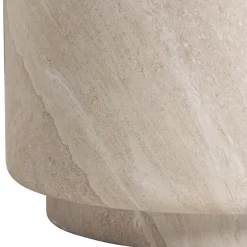 Bijzettafel beige steen rond - Bodio Sofia