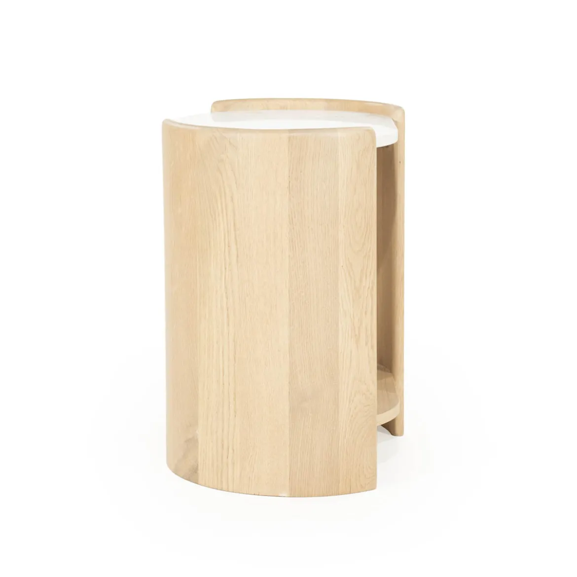 Bijzettafel eiken met wit marmer - Eleonora Don