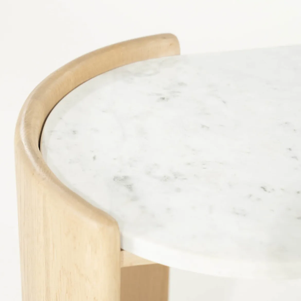 Bijzettafel eiken met wit marmer - Eleonora Don