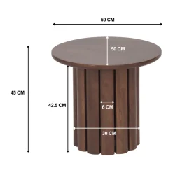 Bijzettafel geribbelde poot - Bodio Toshi