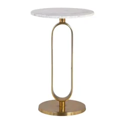 Bijzettafel goud met wit marmer - Richmond Interiors Celine