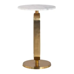 Bijzettafel goud met wit marmer - Richmond Interiors Celine