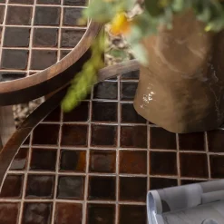 Bijzettafel hout met tegeltjes - By-Boo TiledUp