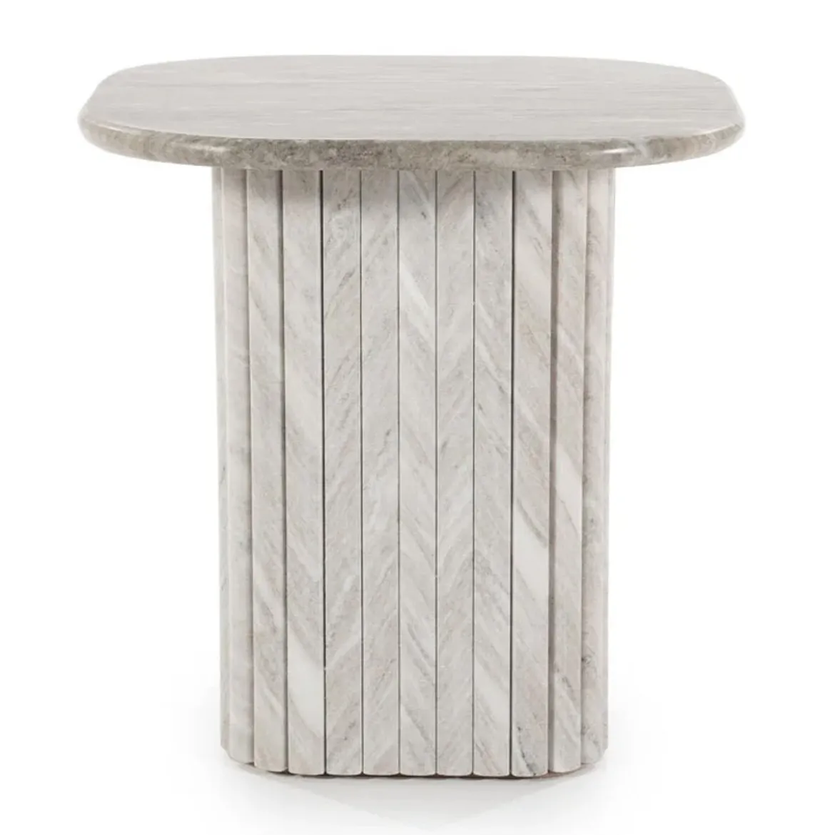 Bijzettafel marmer latjes - By-Boo Dorique