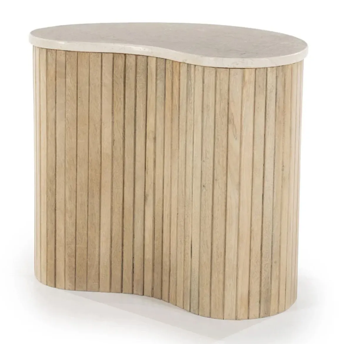 Bijzettafel met beige marmer blad - Eleonora Kira