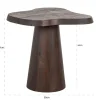 Bijzettafel organisch donker hout - Richmond Interiors Odile