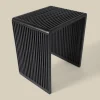 Bijzettafel set latjes zwart teak - Bodio Teak Slats
