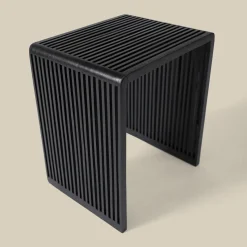 Bijzettafel set latjes zwart teak - Bodio Teak Slats