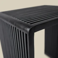 Bijzettafel set latjes zwart teak - Bodio Teak Slats