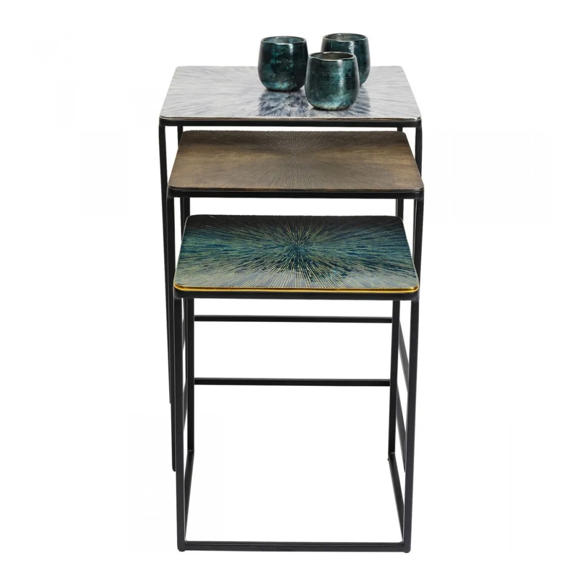 Bijzettafelset metaal - Kare Design Ray