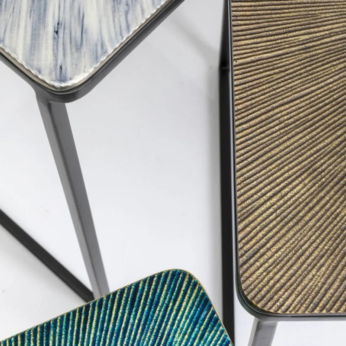 Bijzettafelset metaal - Kare Design Ray