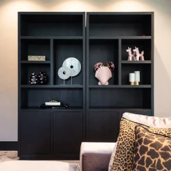 Boekenkast zwart eiken - Richmond Interiors Oakura