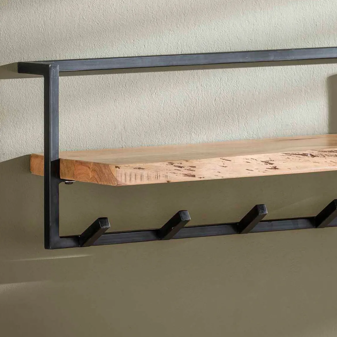 Boomstam kapstok acaciahout - Santa Poca Edge Shelve