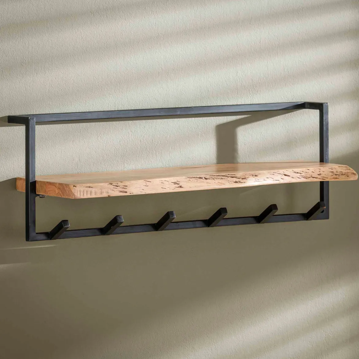 Boomstam kapstok acaciahout - Santa Poca Edge Shelve
