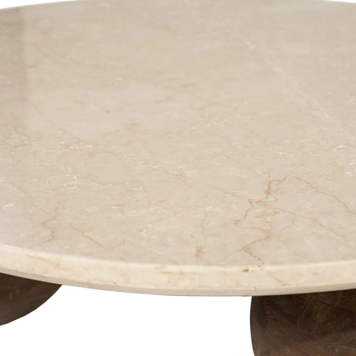Botticino salontafel met balpoten - Eleonora Babs