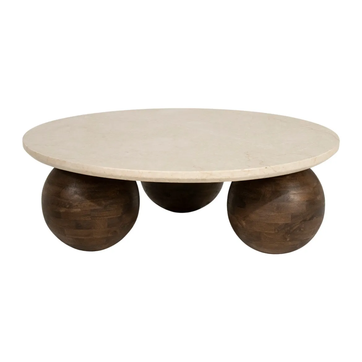 Botticino salontafel met balpoten - Eleonora Babs