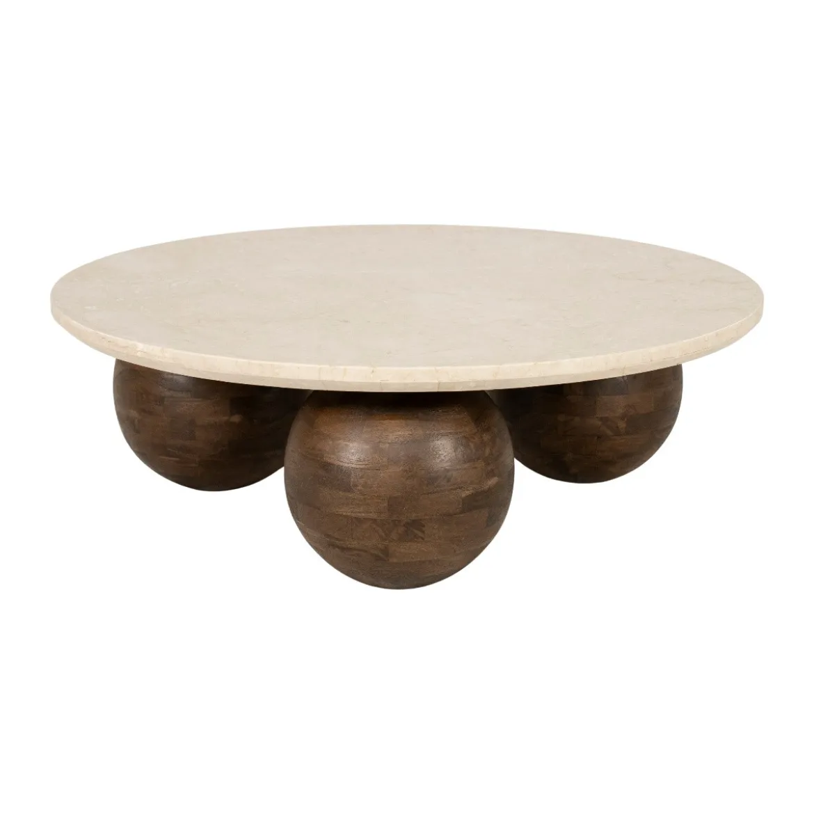 Botticino salontafel met balpoten - Eleonora Babs