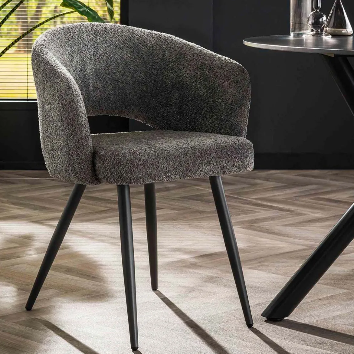 Boucle stoel met ronde rugleuning - Giani Borbon