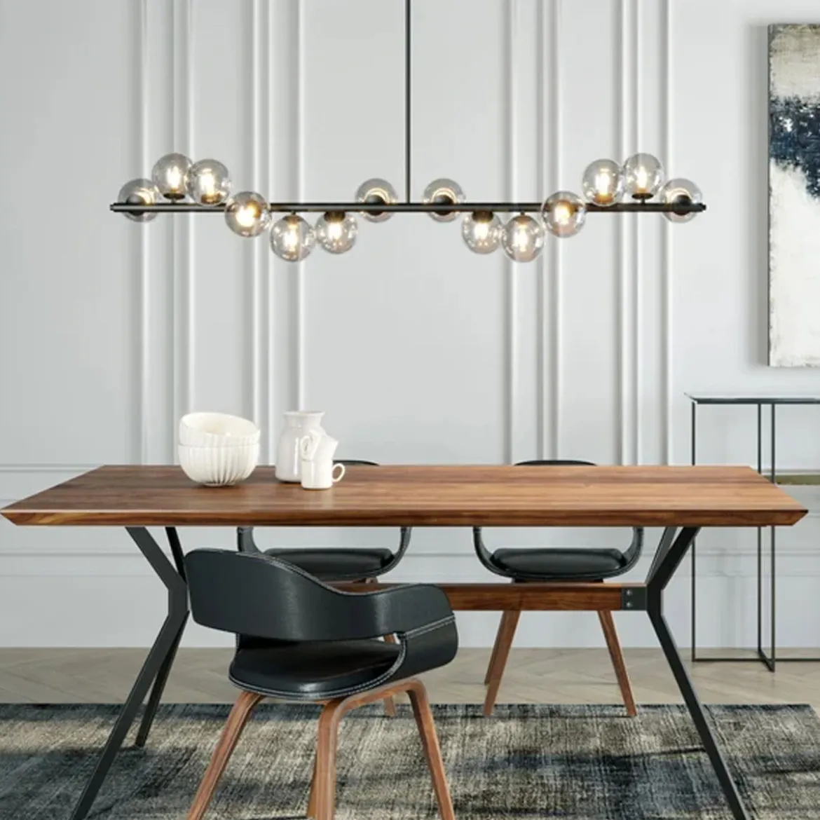 Brede hanglamp met glazen bollen - Kare Design Scala Balls