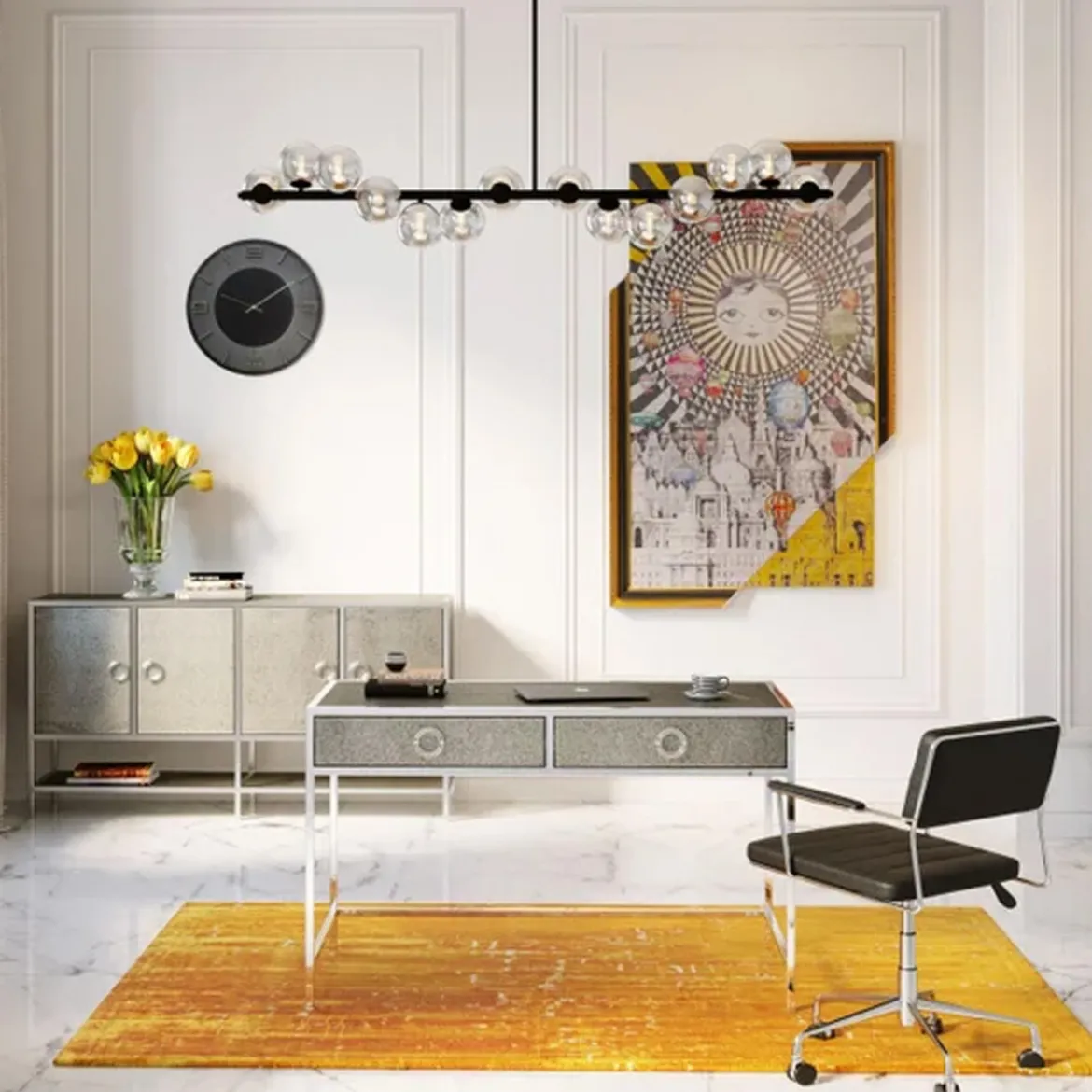 Brede hanglamp met glazen bollen - Kare Design Scala Balls