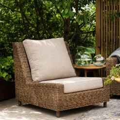 Buiten fauteuil van synthetisch rotan - Brafab Sandkorn