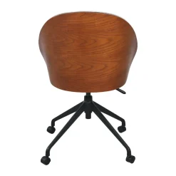 Bureaustoel met walnoot houten rugleuning - Bodio Oasis