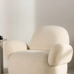 Chenille fauteuil met rondingen - Lavis Sevilla