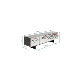 Chroom TV-meubel - Kare Design Caldera